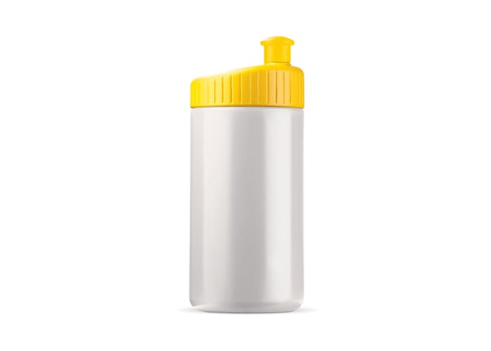 Gourde sport personnalisable 500 ml - Design Blanc / Jaune
